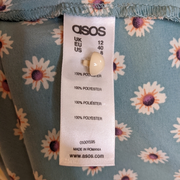 ASOS Green Daisy Swing Dress - Picture 4 of 4